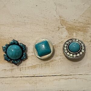 Set of Three Turquoise Ginger Snaps